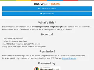 Browserhacks
