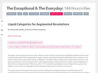 The Exceptional and the Everyday: 144 hours in Kyiv: Matviyenko essay