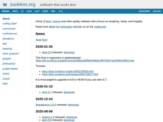 software that sucks less | suckless.org software that sucks less
