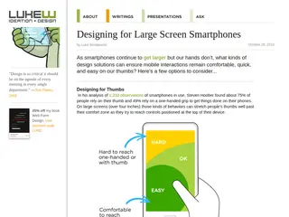 LukeW | Designing for Large Screen Smartphones