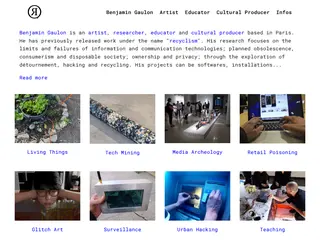 Benjamin Gaulon aka (я) | Recyclism and Collaborators