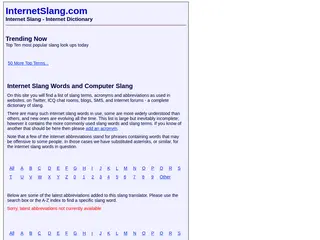 Internet Slang words - Internet Dictionary - InternetSlang.com