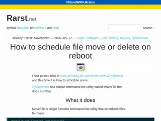 How to schedule file move or delete on reboot | Rarst.net