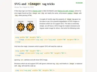 SVG and <image> tag tricks