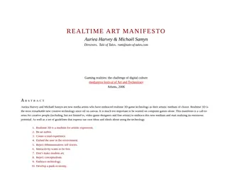 Tale of Tales - Realtime Art Manifesto