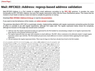 Mail::RFC822::Address