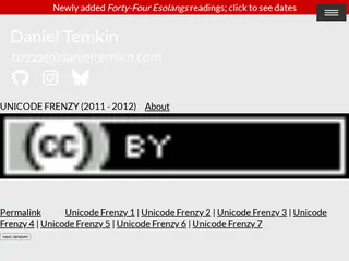 Daniel Temkin | Unicode Frenzy 1