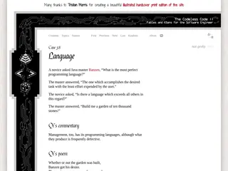 The Codeless Code: Case 38 Language