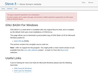 GNU Bash for Windows