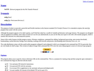 ncftp(1) manual page