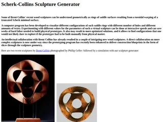 Scherk-Collins Sculpture Generator