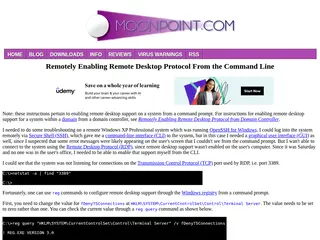 Enabling Remote Desktop Protocol From the Command Line