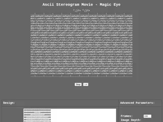 3D Stereogram Ascii Movie Generator