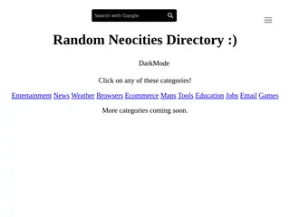 Random Web Directory