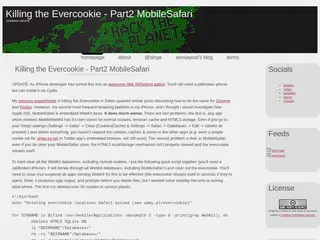 Killing the Evercookie - Part2 MobileSafari - Dominic White