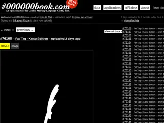 #000000book - an open database for Graffiti Markup Language (GML) files