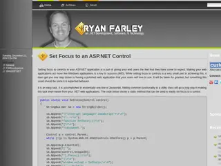 Set Focus to an ASP.NET Control