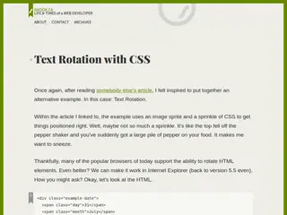 Text Rotation with CSS - Snook.ca
