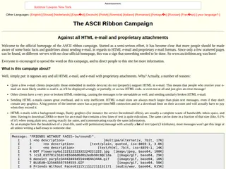 The Ascii Ribbon Campaign official homepage