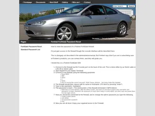 Fortinet FortiGate Password Reset