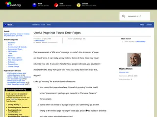 Useful Page Not Found Error Pages | evolt.org