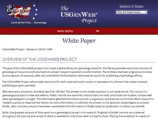 White Paper - The USGenWeb Project