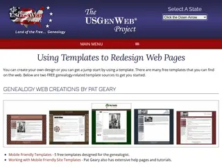 Using Templates to Redesign Web Pages - The USGenWeb Project