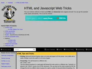 HTML and Javascript Web Tricks