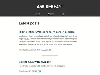 456 Berea Street: Articles and news on web standards, accessibility, and usability