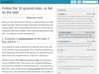 Follow the 10 ground rules, or fail on the web - Friendly Bit