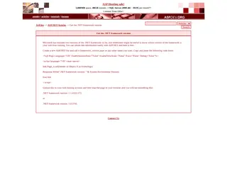 Get the .NET framework version - ASPdev.org