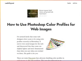 How to Use Photoshop Color Profiles for Web Images
