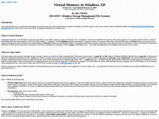 Virtual Memory in Windows XP