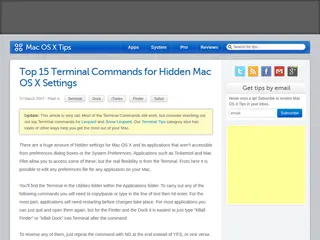 Top 15 Terminal Commands for Hidden Mac OS X Settings | Terminal, Dock, iTunes, Finder, Safari | Mac OS X Tips