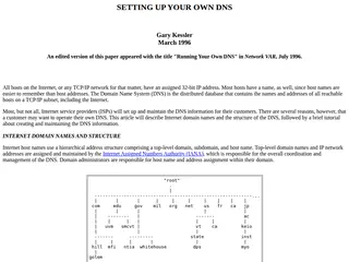 Setting Up Your Own DNS (Kessler)