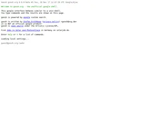 goosh.org - the unofficial google shell.