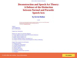Deconstruction and Speech Act Theory - Austin, Derrida, Searle - by Kevin Halion