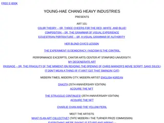 YOUNG-HAE CHANG HEAVY INDUSTRIES PRESENTS