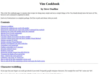 Vim Cookbook