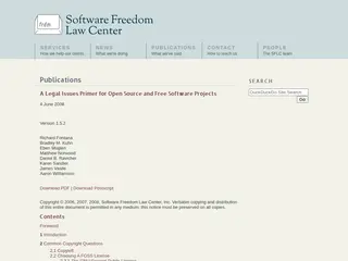 A Legal Issues Primer for Open Source and Free Software Projects - Software Freedom Law Center
