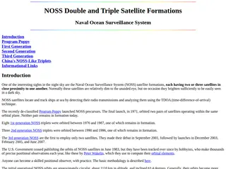 NOSS Double and Triple Satellite Formations