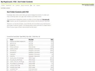 FSO Sort Folder Contents