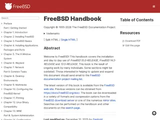 FreeBSD Handbook | FreeBSD Documentation Portal