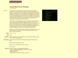 The Thought Shop :: Adventures in Digital Media :: WORKS