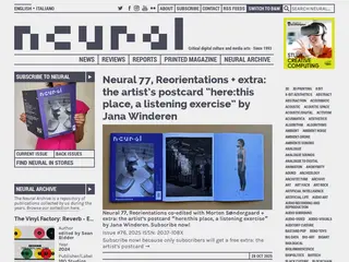 Neural | Critical digital culture and media arts · Since 1993