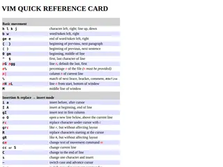 VIM Quick Reference Card
