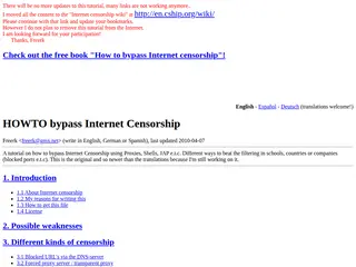 HOWTO bypass Internet Censorship, a tutorial on getting around filters and blocked ports