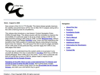 Fire Vox: A Screen Reading Extension for Firefox