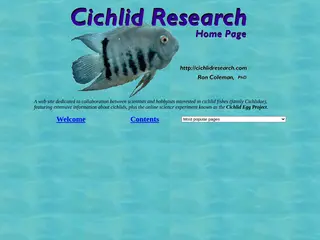 Cichlid Research Home Page