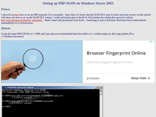 Setting up PHP-ISAPI on IIS 6